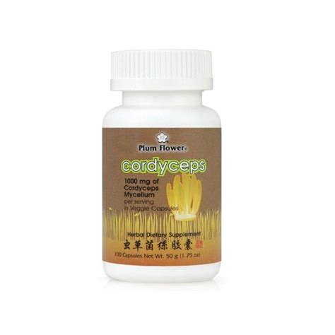 Plum Flower Cordyceps Dong Chong Xia Cao 100 Capsules 6 Packs