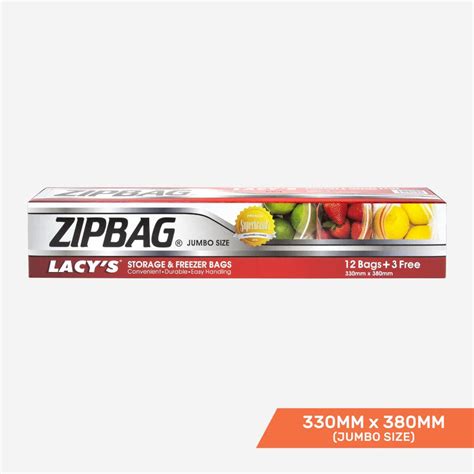 Lacys Zipbag Resealable Storage And Freezer Bags Jumbo Size 330mm