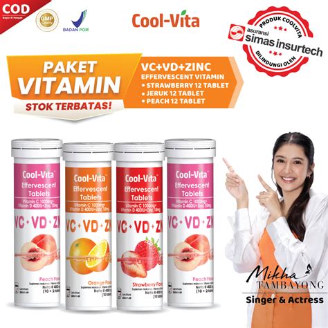 Jual Paket Coolvita Effervescent Vitamin C D Zinc Tube Isi