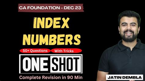 L3 Index Numbers Complete Revision In One Shot CA Foundation Stats