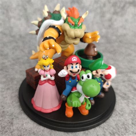 Nintendo Game Super Mario Bros Mario Luigi Peach Bowser Koopa Yoshi Toad Goomba Pvc Action