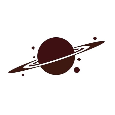 Diseño De Ilustración Vectorial Del Logotipo De Saturno Del Planeta