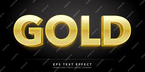 Premium Vector Gold 3d Editable Text Effect