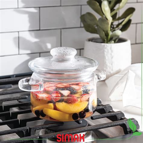 Snapklik Simax Glass Cookware Oz Quart Clear Glass Pot