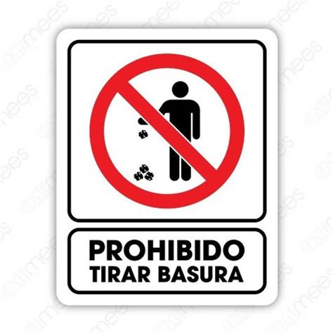 Señalamiento Prohibido Tirar Basura 30x40 Seguridad Meses sin intereses