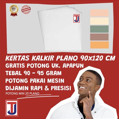 Jual Kertas Kalkir Transparan Tracing Paper Gram Ukuran Plano X