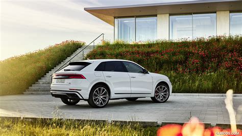 2021 Audi Q8 Tfsi E Plug In Hybrid Color Glacier White Rear Caricos