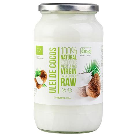 Ulei De Cocos Virgin Bio Raw 1000 Ml Obio Bebe Tei