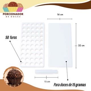 Placa Porcionadora De Doces Brigadeiro Beijinho 15g 50 Furos Oferta