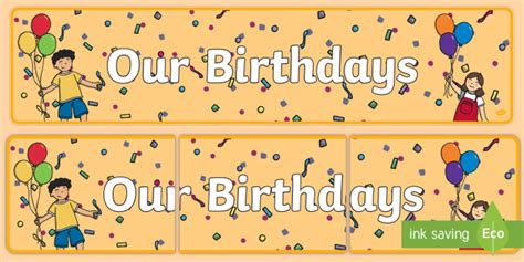 Birthdays Classroom Display Banner Celebrations Year 1 6