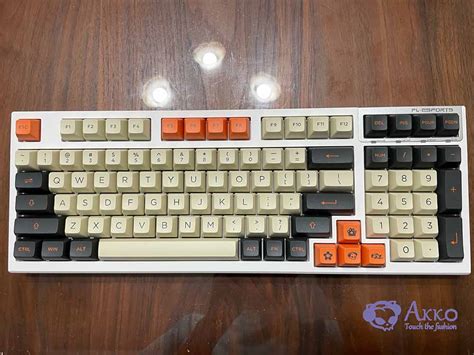 Akko Keycap Set Carbon Retro Pbt Double Shot Asa Profile N T