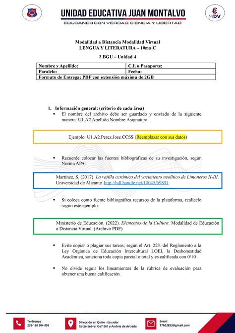 Lengua T Yujtfrth Modalidad A Distancia Modalidad Virtual Lengua Y