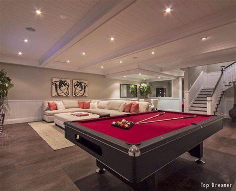 20 Basement Designs With Pool Table