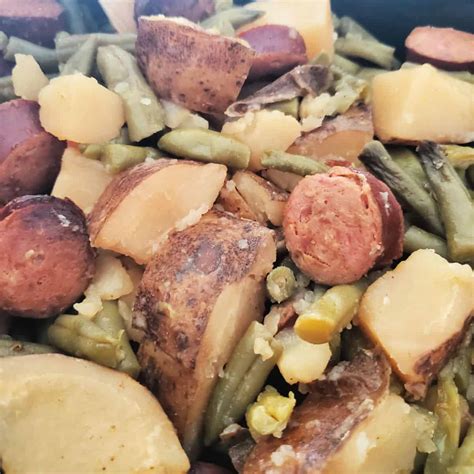 Crock Pot Kielbasa And Green Beans With Potatoes Recipe