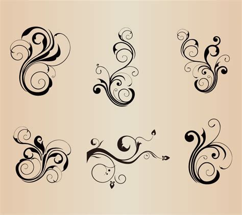 Decorative Swirls Vector Free at Vectorified.com | Collection of ...