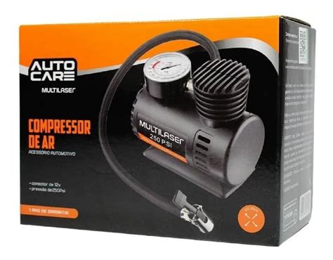 Mini Compressor De Ar Elétrico Portátil Multilaser 12v Carro