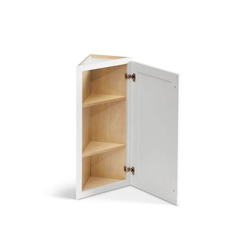 Valleywood Cabinetry Pure White 12 In W X 42 In H X 12 In D Pure White Birch Diagonal Corner