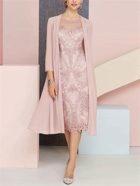 Short Lace Dress With Matching Chiffon Coat Short Lace Dress Chiffon