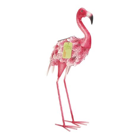 Flying Flamingo Metal Garden Decor Display Detailed Feathers And Wings Yardepic