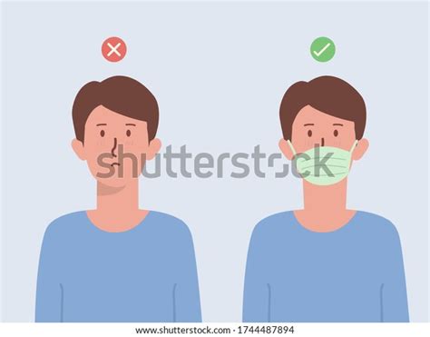 Men Wearing Surgical Mask Cover His Vector Có Sẵn Miễn Phí Bản Quyền 1744487894 Shutterstock