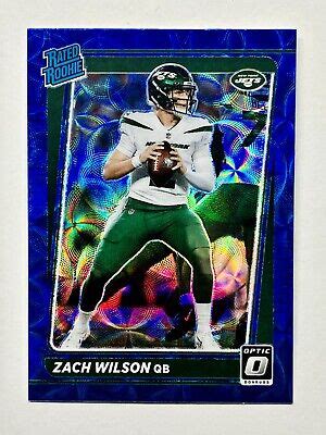 Donruss Optic Zach Wilson Blue Scope Prizm Rated Rookie Rc