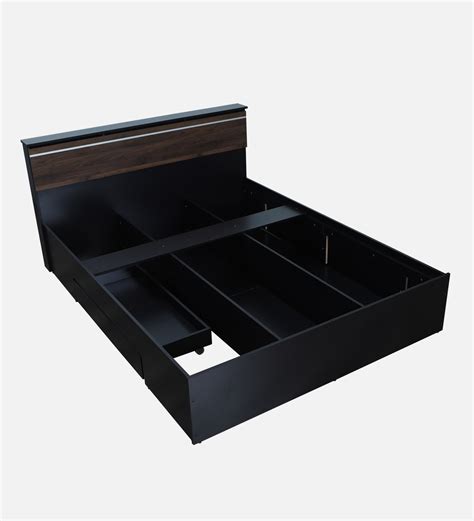 Buy Enri King Size Bed In Wenge Finish With Drawer Storage By Mintwud