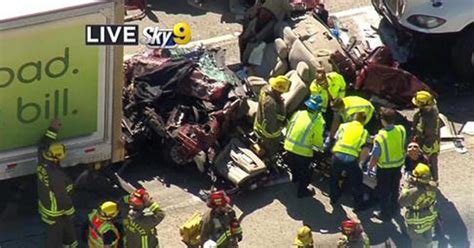 Eb 60 Fwy Blocked In Chino After Multi Vehicle Crash Cbs Los Angeles