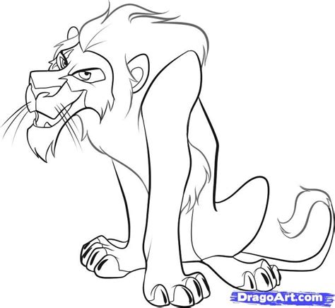 How To Draw Scar Step By Step Disney Characters Cartoons Draw