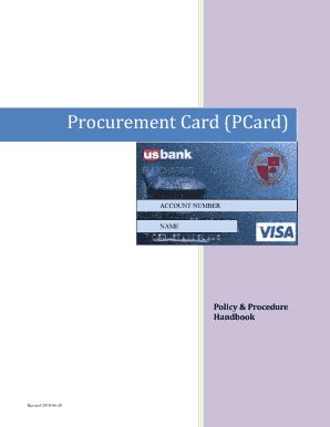 Fillable Online Procurement Card Procedure San Francisco State