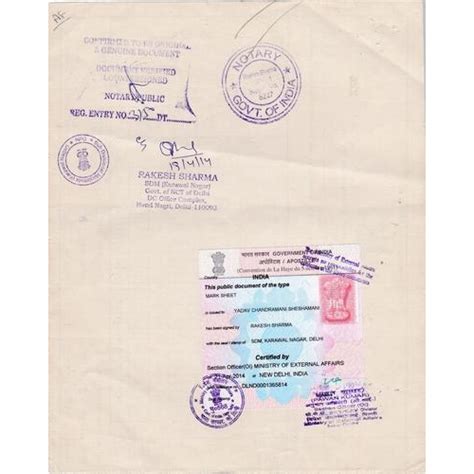 Chennai Birth Certificate Apostille At Rs Document