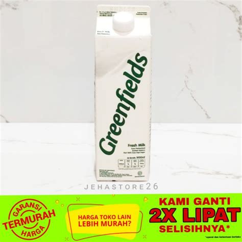 Jual Susu Segar Greenfields Fresh Milk Pasteurisasi Liter Plain