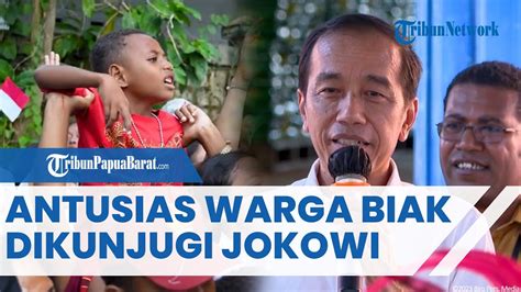 Antusiasme Warga Biak Papua Dikunjungi Jokowi Rela Berdesak Desakan