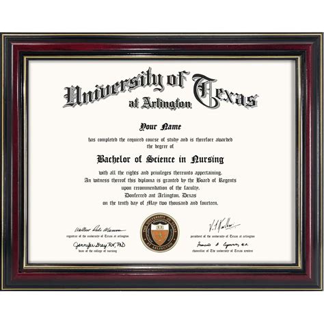 Graduationmall Certificate Documents Diploma Frame Glossy Cherry Real