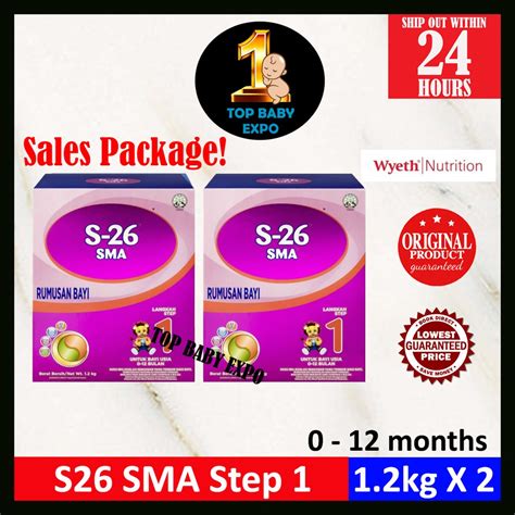 S26 Sma Step 1 Baby Formula 12kg X 2 Exp 042024 Wyeth Shopee