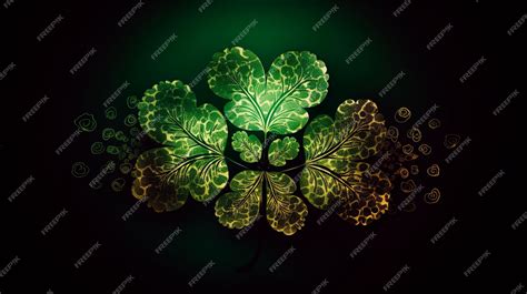 Premium Photo Four Leaf Clover St Patricks Day Background