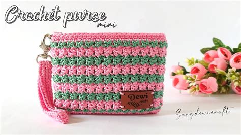 Tutorial Membuat Dompet Rajut Terbaru Model Modern Crochet Purse