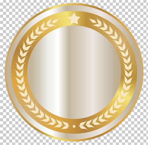 A Gold And Silver Award Seal With Stars On It Transparent Background