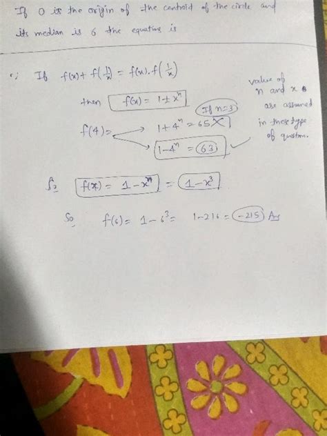 If Fx Be A Polynomial Function Satisfying F Xf 1x F X F 1x And F4 65 Then