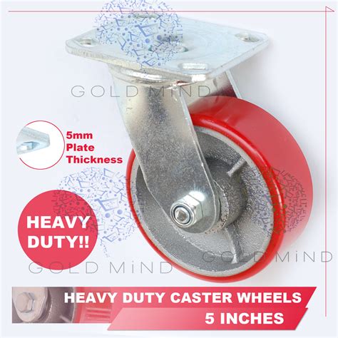 Heavy Duty Caster Wheel Swivel 5 Inches 1pc 450kg Each With Break