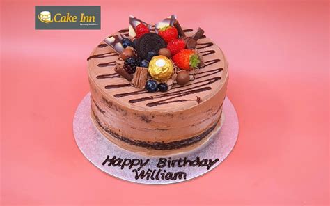 Chocolate Deluxe Naked Birthday Cake