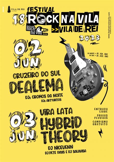 VILA DE REI Rock Na Vila 2023 Fica A Conhecer O Cartaz Do Teu