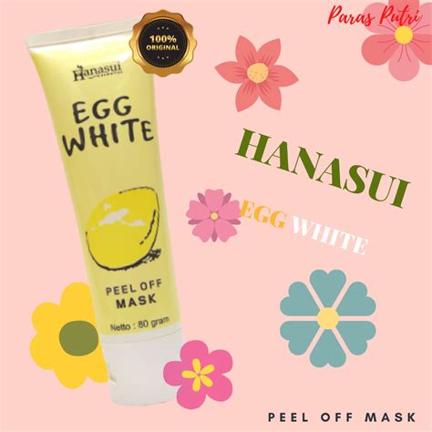 Jual HANASUI EGG WHITE PEEL OFF MASK Shopee Indonesia