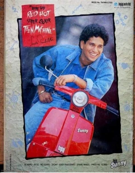 Sachin Tendulkar Promote Bajaj Sunny Scooter R Indianostalgia