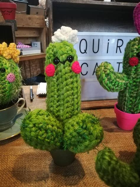 Crochet Cactus Crochet Penis Plant You Can T Kill Etsy