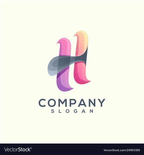 Letter H Logo Royalty Free Vector Image VectorStock