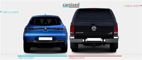 Dimensions Alfa Romeo Tonale Present Vs Volkswagen Amarok