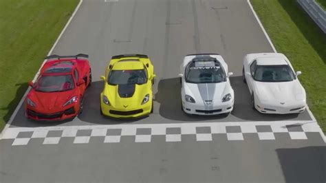 Chevy Corvette Z06 C8, C7, C6, And C5 Hit The Track In Promo Video