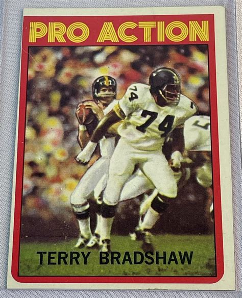 Lot Topps Terry Bradshaw Pittsburgh Steelers Pro Action