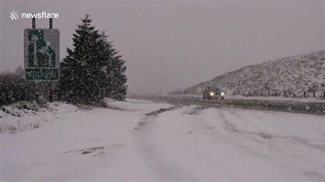 Snow Blankets Road In Northern Ireland Dailymotion Video