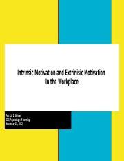 Understanding Intrinsic and Extrinsic Motivation in the Workplace ...